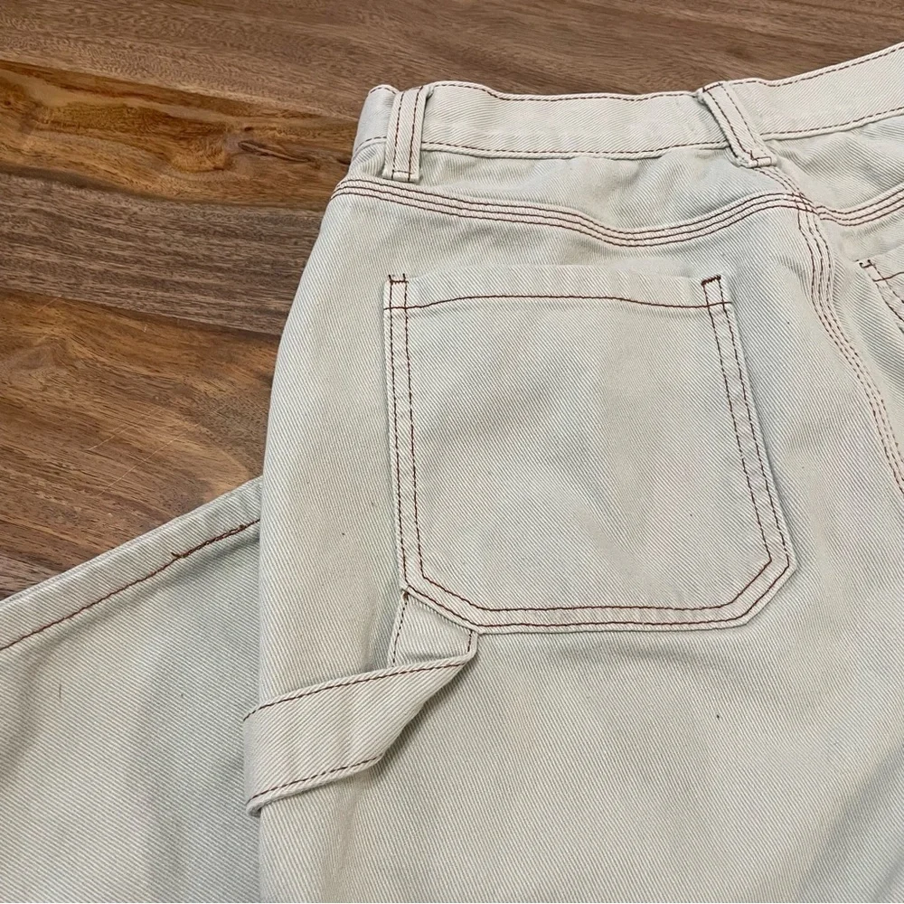 Simple Society Carpenter Super High Rise Light Tan Cotton Jeans‎ Size 9 Y2K
